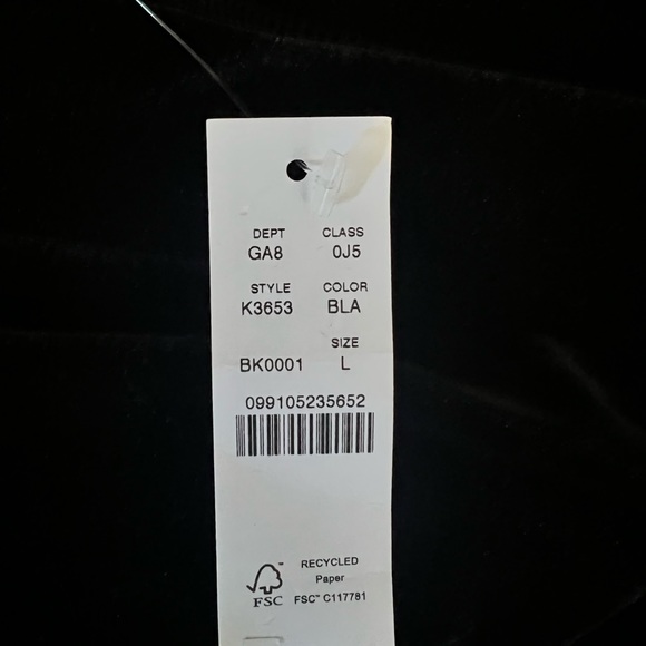 NWT J Crew Black Velvet Leggings k3653 Size L - Picture 4 of 6